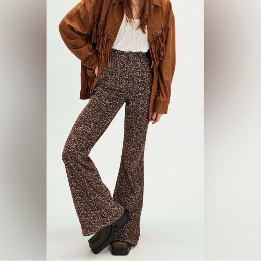 Lee high-rise corduroy flares